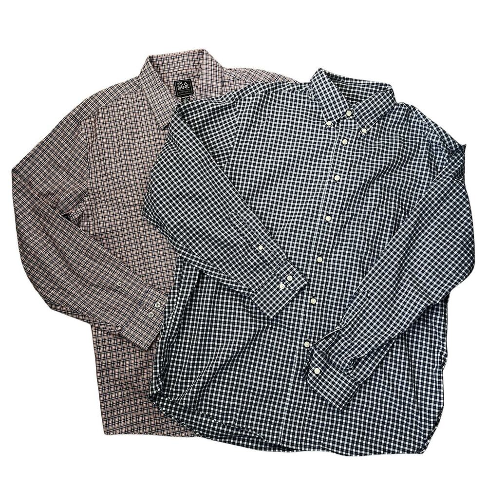 Bundle Jos. A Bank Shirts Buttons Collar Long Sleeves Dress Office Casual Large